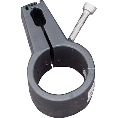 NSH Enkeltbeslag til panelhegn Ø34 mm, grå