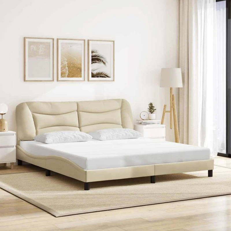 Hvar sengeramme 180x200 cm, creme (uden madras)