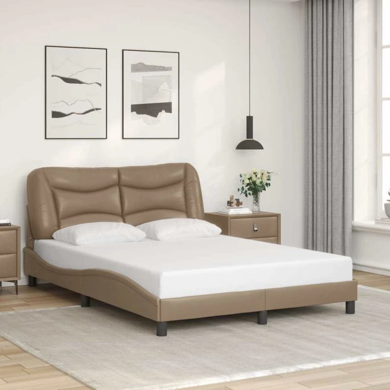 Sengeramme Hvar 140x200 cm i kunstlæder – cappuccino
