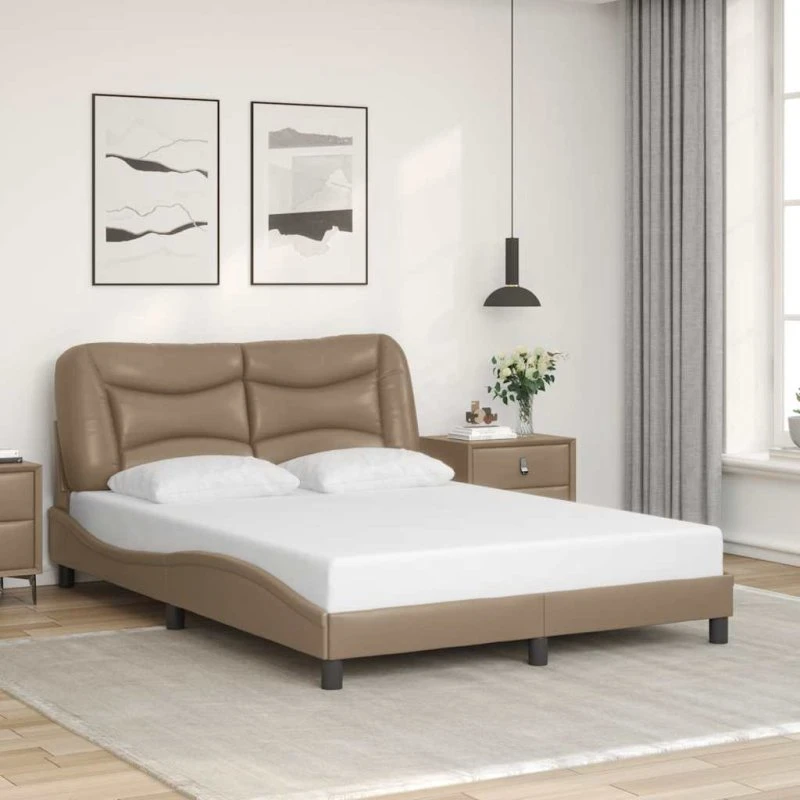 Sengeramme Hvar 120x200 cm i kunstlæder – Cappuccino