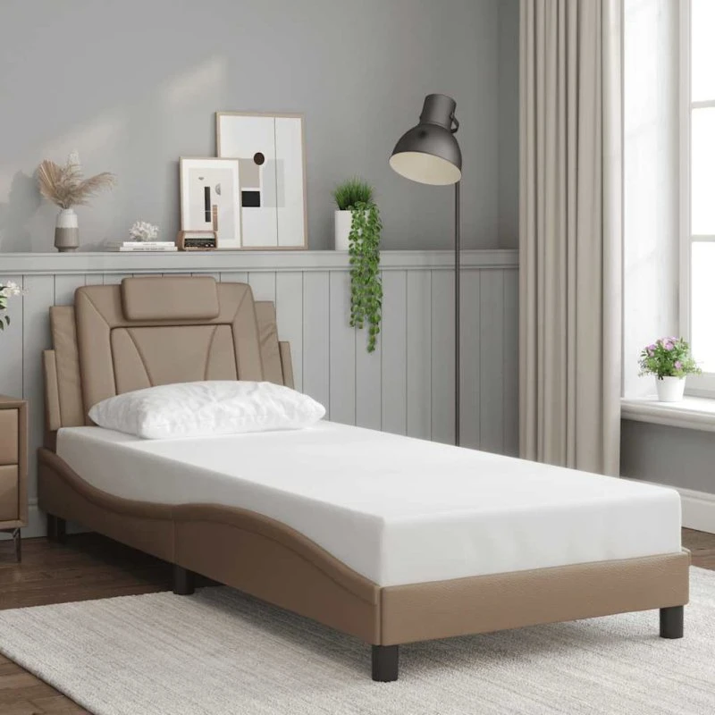 Viana sengeramme 80x200 cm i cappuccino kunstlæder