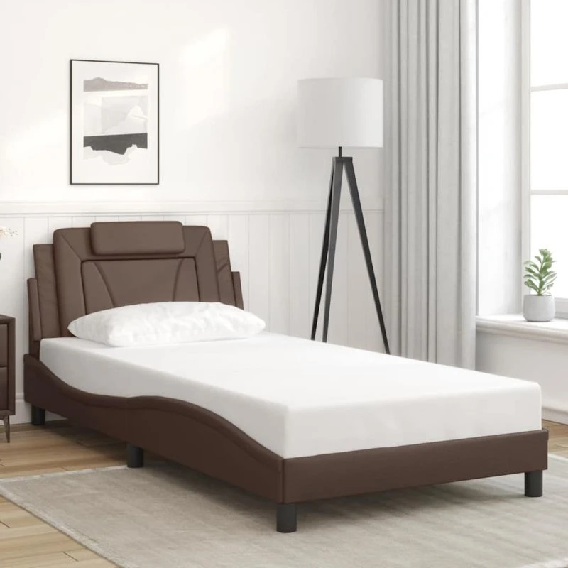 Viana sengeramme 100x200 cm brun kunstlæder