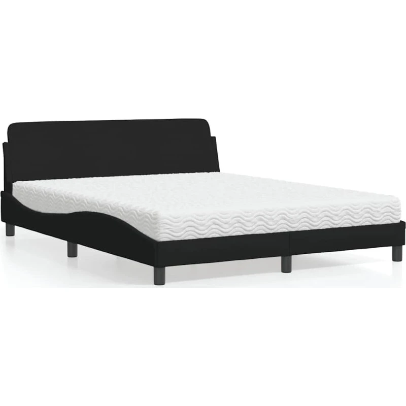Dover seng med madras 160x200 cm – sort stof