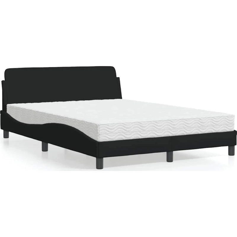 Dover seng med madras 120x200 cm – sort stof