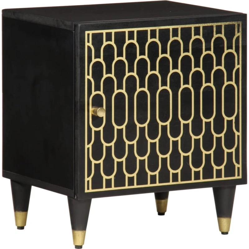 Sengebord i massivt mangotræ 40x33x46 cm - retro