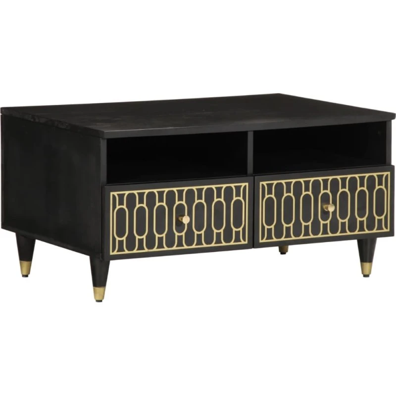 Sofabord i massivt mangotræ 80x54x40 cm