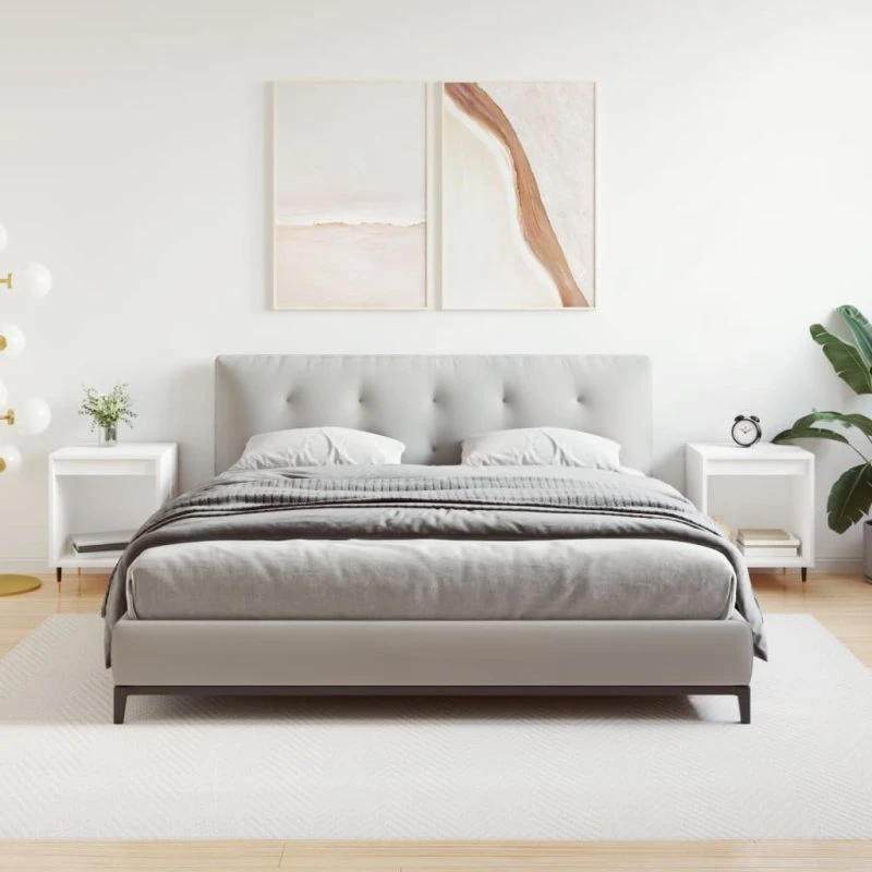 Sengeborde 2 stk. 40×35×50 cm – Hvidt konstrueret træ
