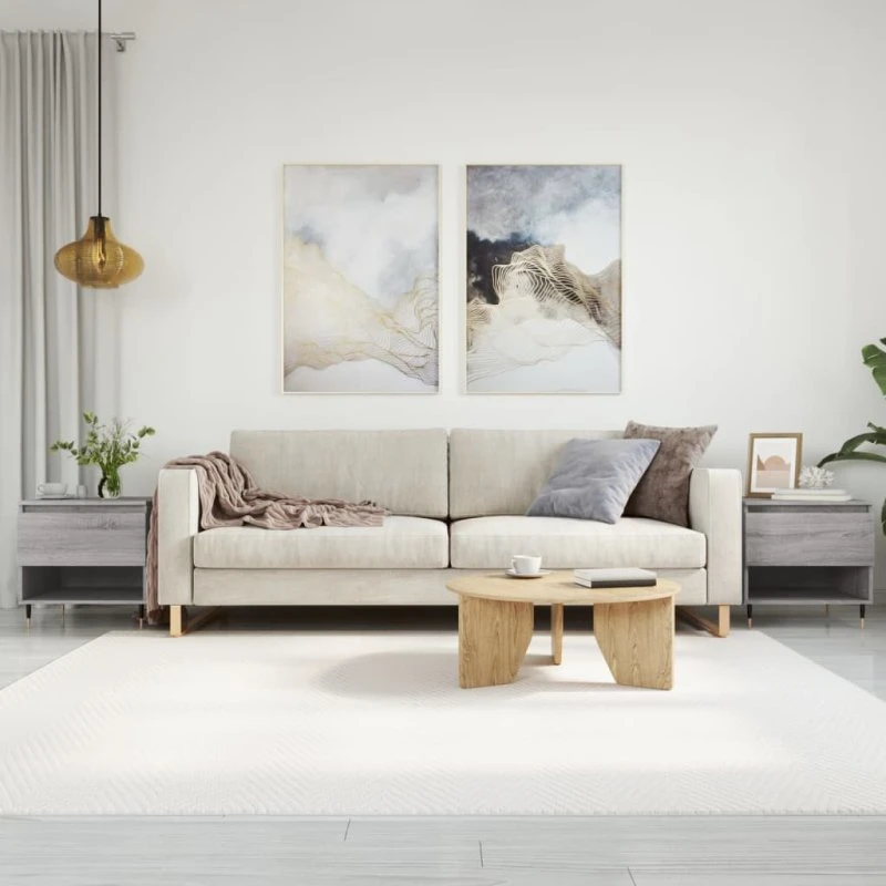Sofaborde 2 stk. 50x46x50 cm - Grå Sonoma-eg