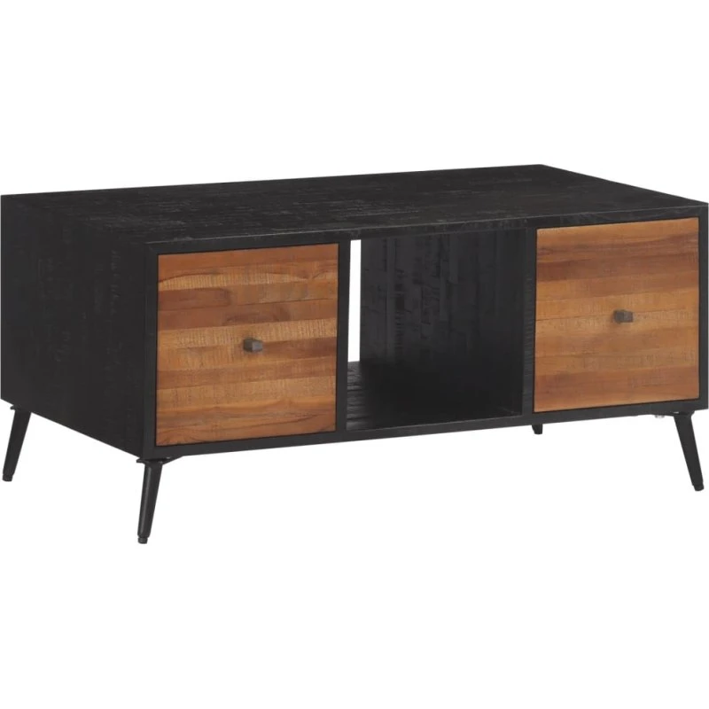 Sofabord i massivt genbrugsteak 90x50x41 cm