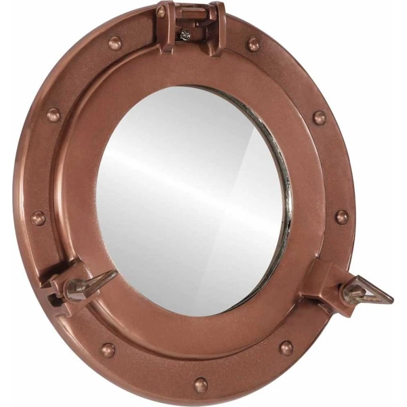 Koøjespejl 30 cm – væghængt aluminium & glas