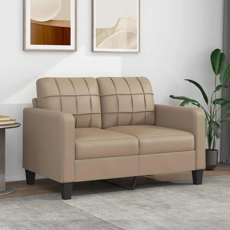 vidaXL 2-personers sofa 120 cm kunstlæder cappuccino