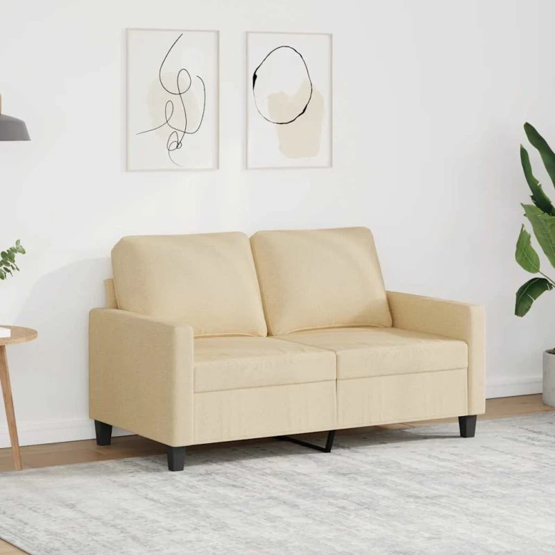 2-personers sofa 120 cm stof creme – komfort & stil
