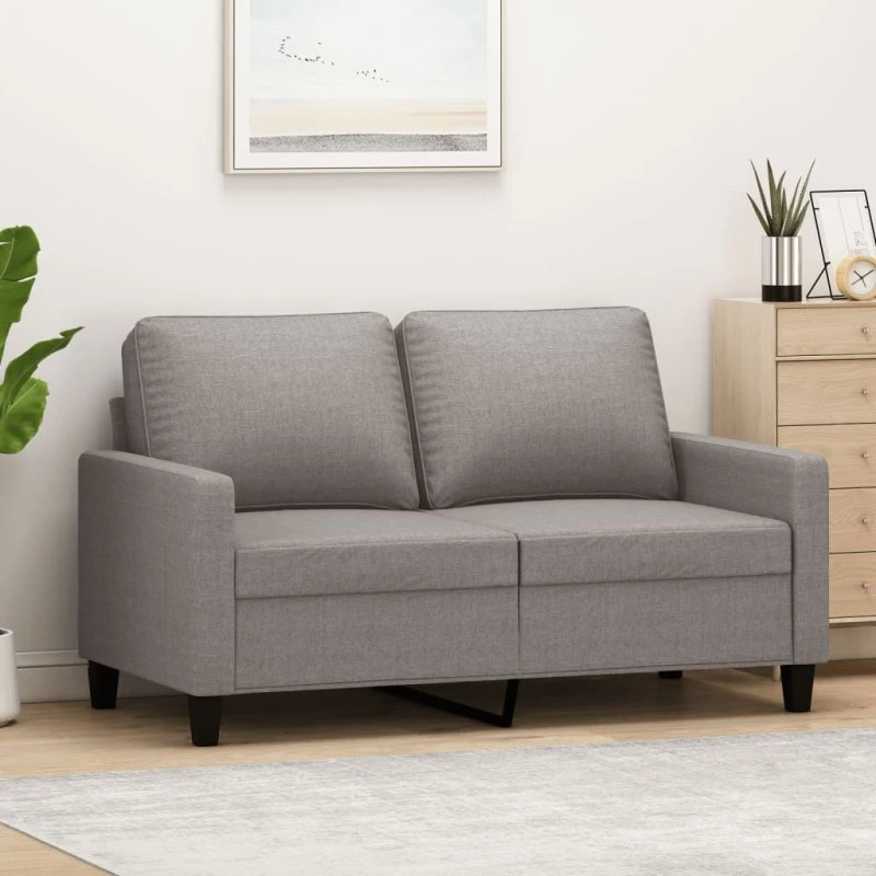 2-personers sofa 120 cm i gråbrunt stof