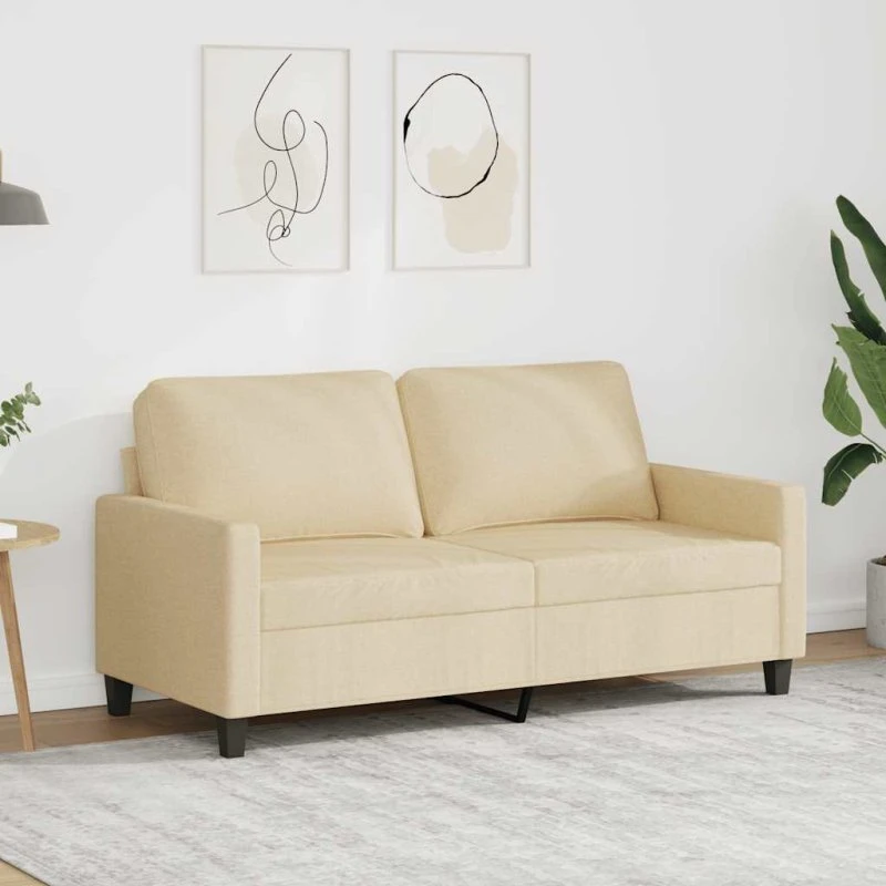 2-personers sofa 140 cm i creme stof