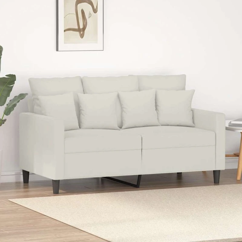 2-personers veloursofa 120 cm - creme
