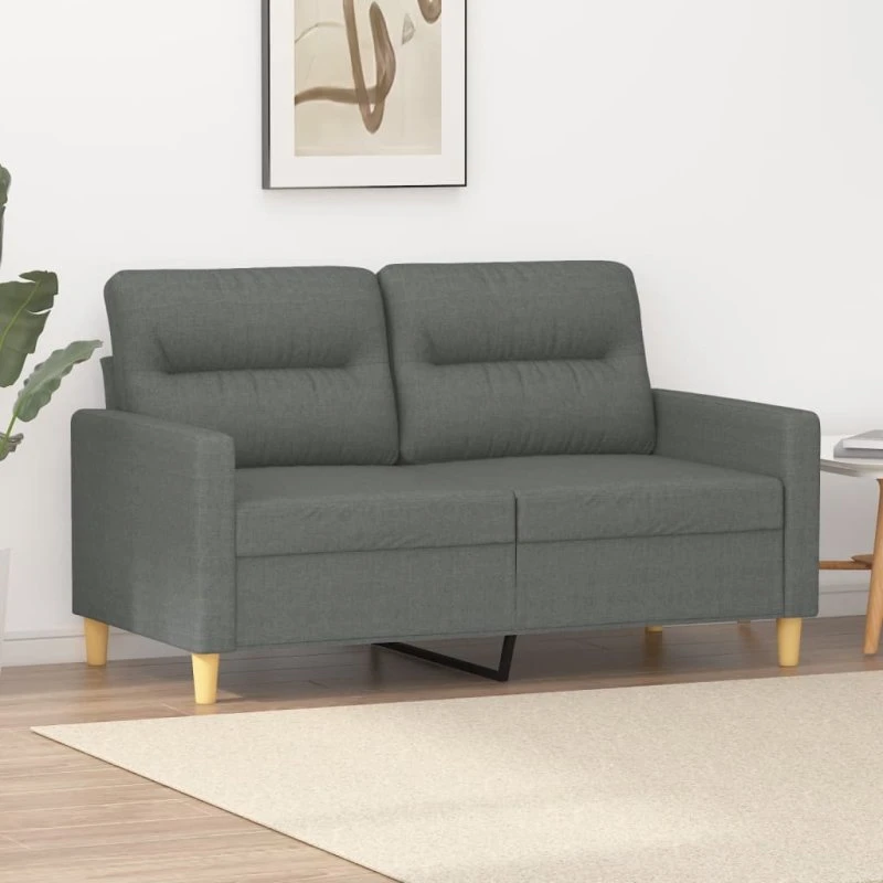 2-personers sofa 120 cm i mørkegråt stof