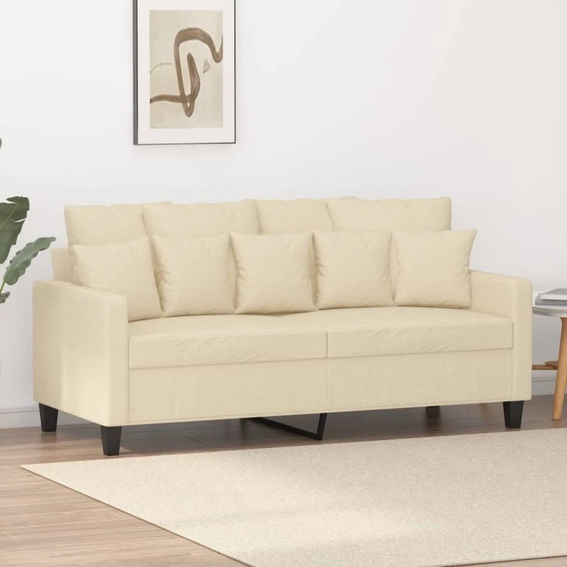2-personers sofa 140 cm i creme stof