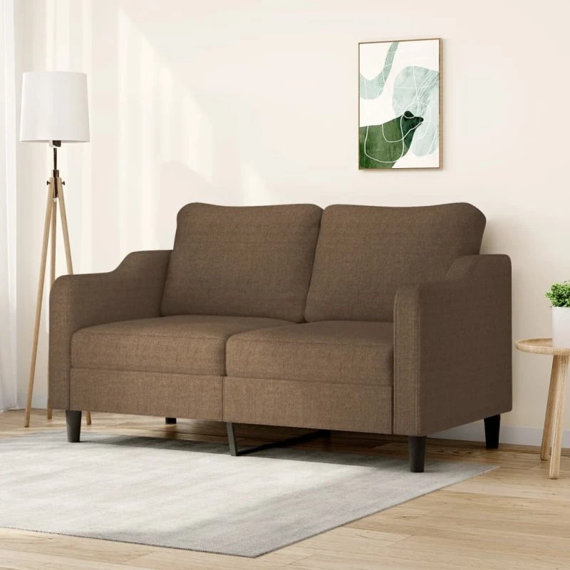 2-personers sofa 140 cm i brun stof