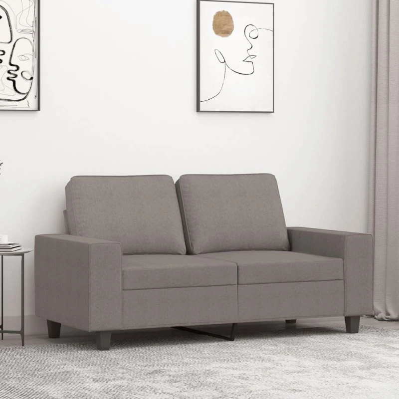2-personers sofa 120 cm stof gråbrun – robust & komfort