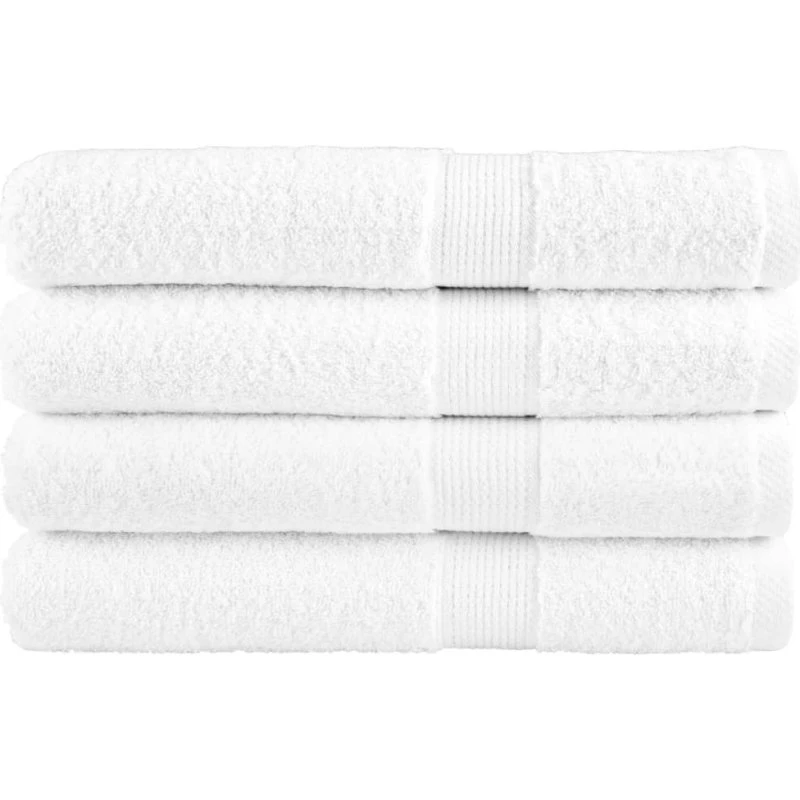 SOLUND Premium håndklæder 4 stk 100x200 cm 600 gsm - Hvid