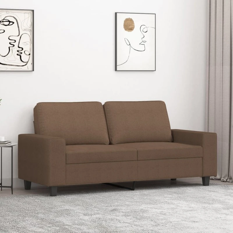 2-personers sofa 140 cm stof brun – komfort & robust