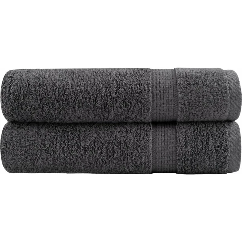 SOLUND Premium håndklæder 2 stk 50x100 cm 600 gsm - Antracit