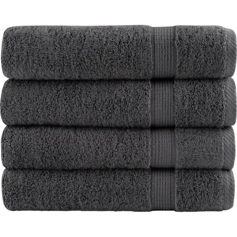 SOLUND Premium håndklæder 4 stk 50x100 cm 600 g/m² - Antracit