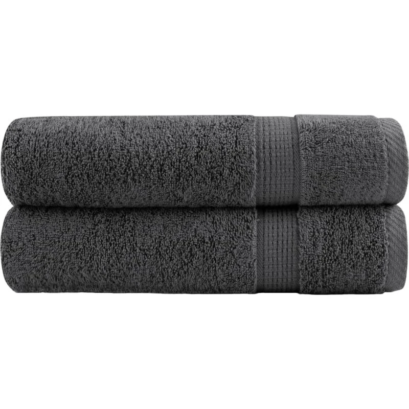 SOLUND Premium håndklæder 2 stk 70x140 cm antracit 600 gsm