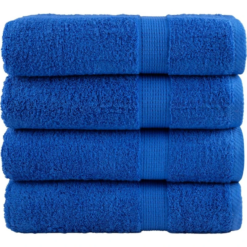 SOLUND Premium håndklæder 4 stk 50x100 cm 600 gsm - blå
