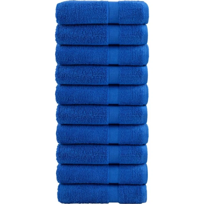 SOLUND premium håndklæder 10 stk 70x140 cm 600 g/m² - blå