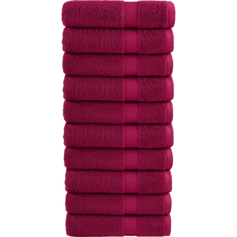 SOLUND Premium håndklæder 10 stk 70x140 cm 600 gsm – Bordeaux