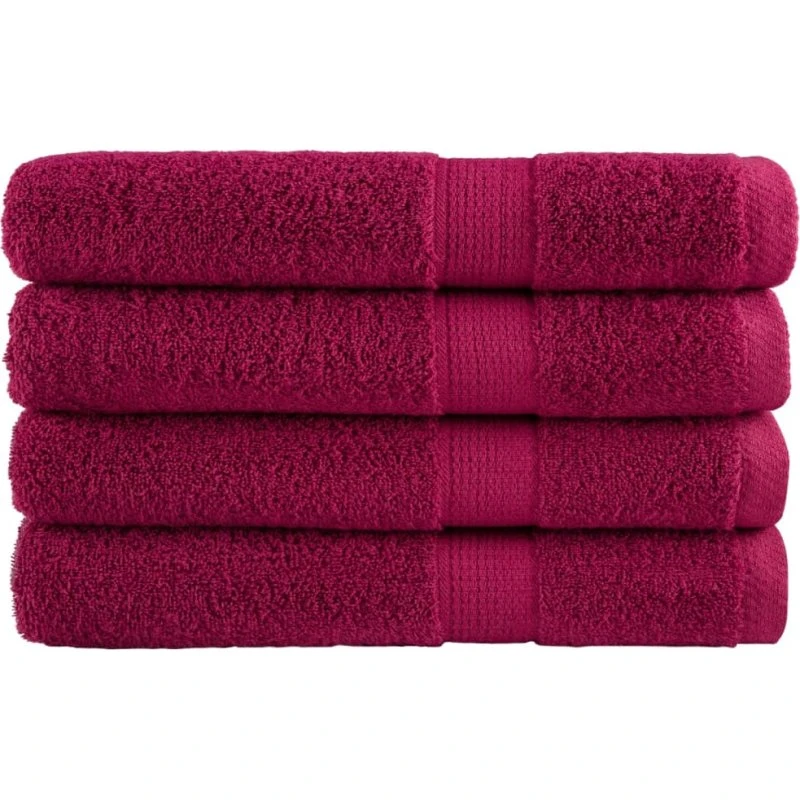 Saunahåndklæder SOLUND 4 stk 80x200 cm 600 gsm – Bordeaux