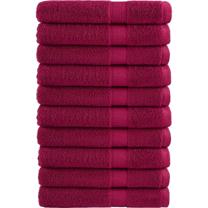 Saunahåndklæder SOLUND 10 stk 80x200 cm 600 gsm – Bordeaux