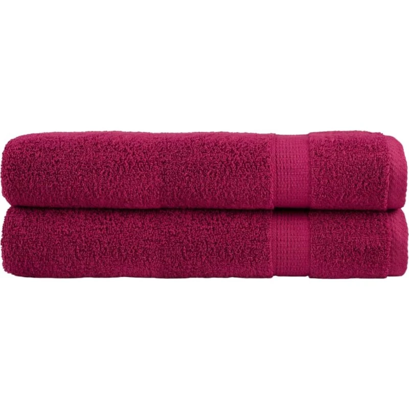 Premium håndklæder SOLUND 2 stk 100x200 cm 600 g/m² - Bordeaux