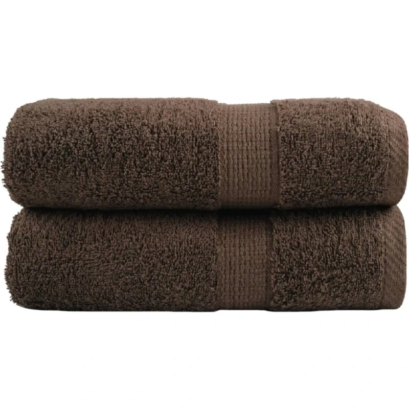 SOLUND vaskehåndklæder 2 stk 30x30 cm brune 600 g/m²
