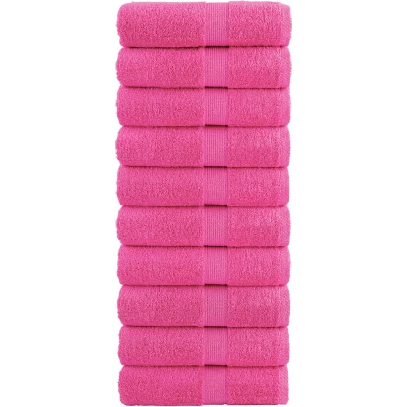 SOLUND Premium vaskehåndklæder 10 stk. 30x30 cm 600 gsm - Lyserød