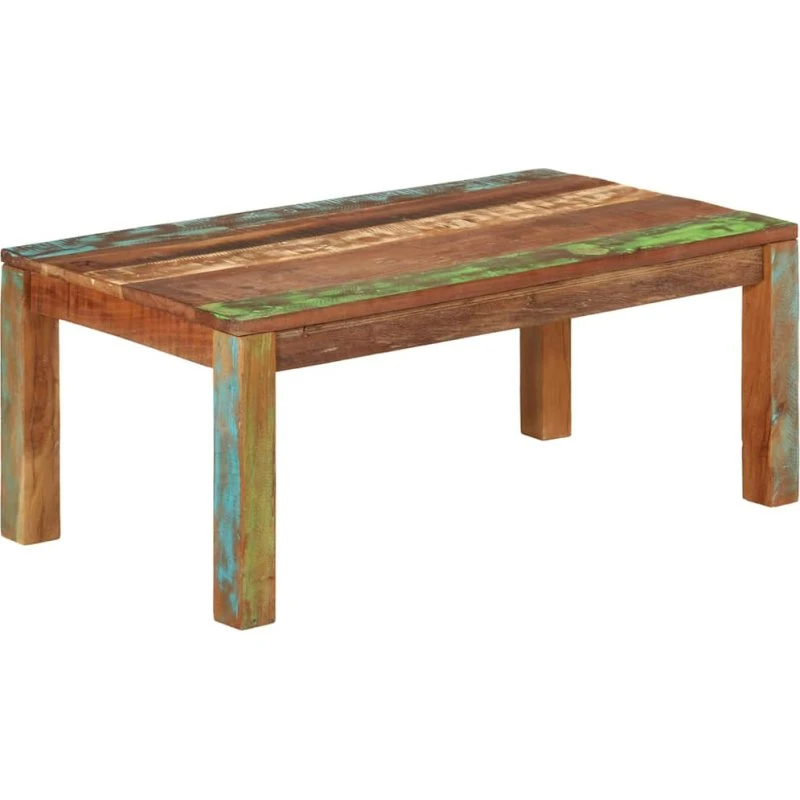 Sofabord i massivt genvundet træ 110x55x40 cm