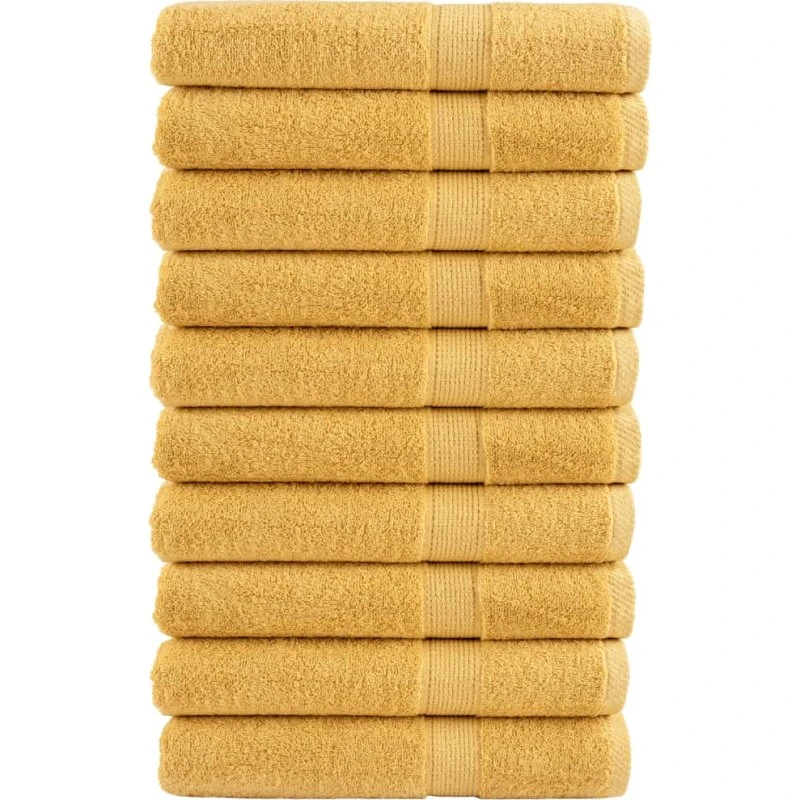 Saunahåndklæder SOLUND 10 stk. 80x200 cm 600 gsm (gylden)