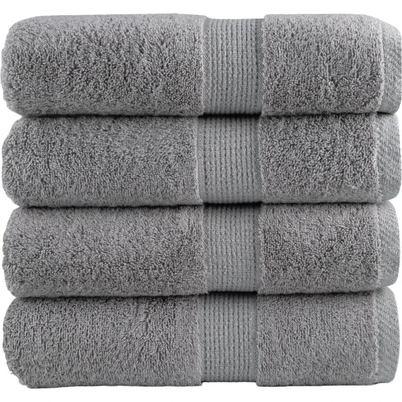 SOLUND vaskehåndklæder 4 stk 30x30 cm 600 g/m² - grå