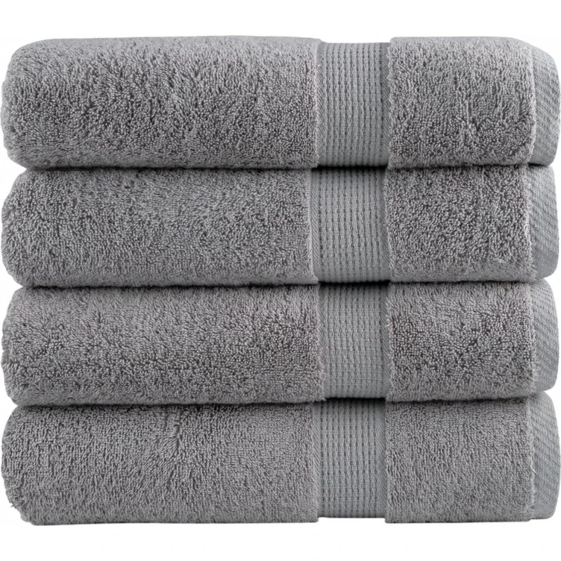 SOLUND Premium badehåndklæder 4 stk 70x140 cm 600 g/m² - Grå
