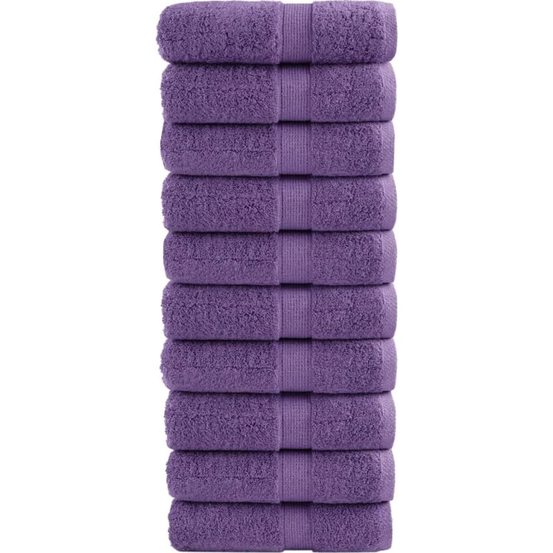 Premium vaskehåndklæder SOLUND 10 stk - lilla 30x30 cm, 600 gsm