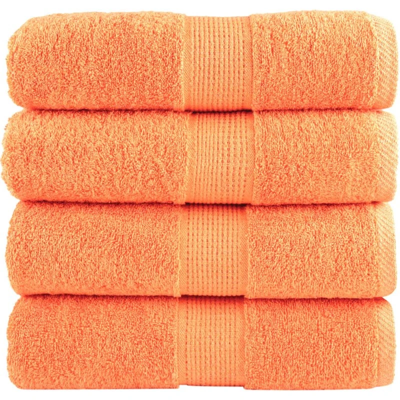 SOLUND premium vaskehåndklæder 4 stk orange 30x30 600 gsm