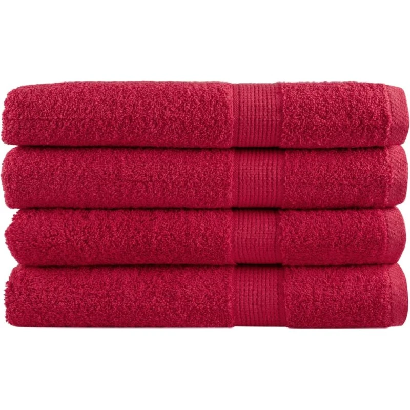 Saunahåndklæder SOLUND 4 stk 80x200 cm 600 g/m² - Rød