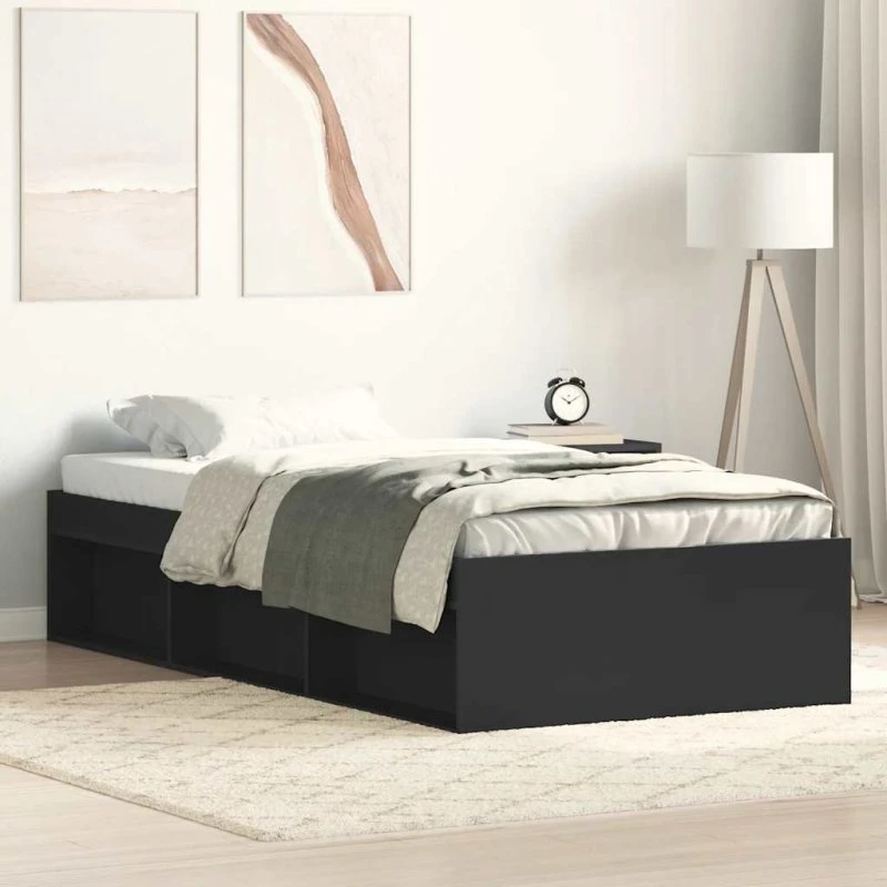 Sengeramme 100x200 cm i sort træ