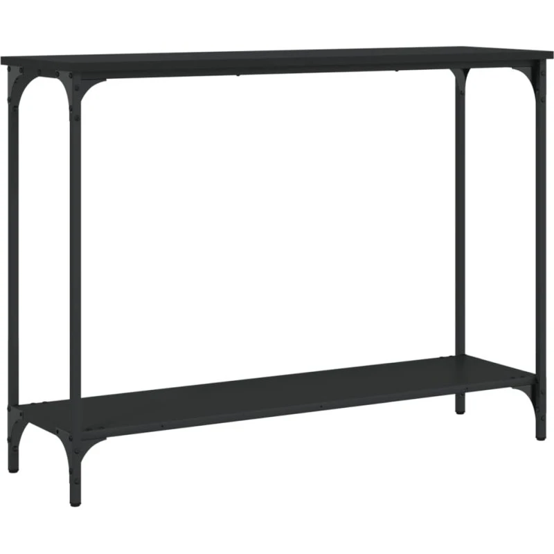 Konsolbord 101x30,5x75 cm sort – konstrueret træ