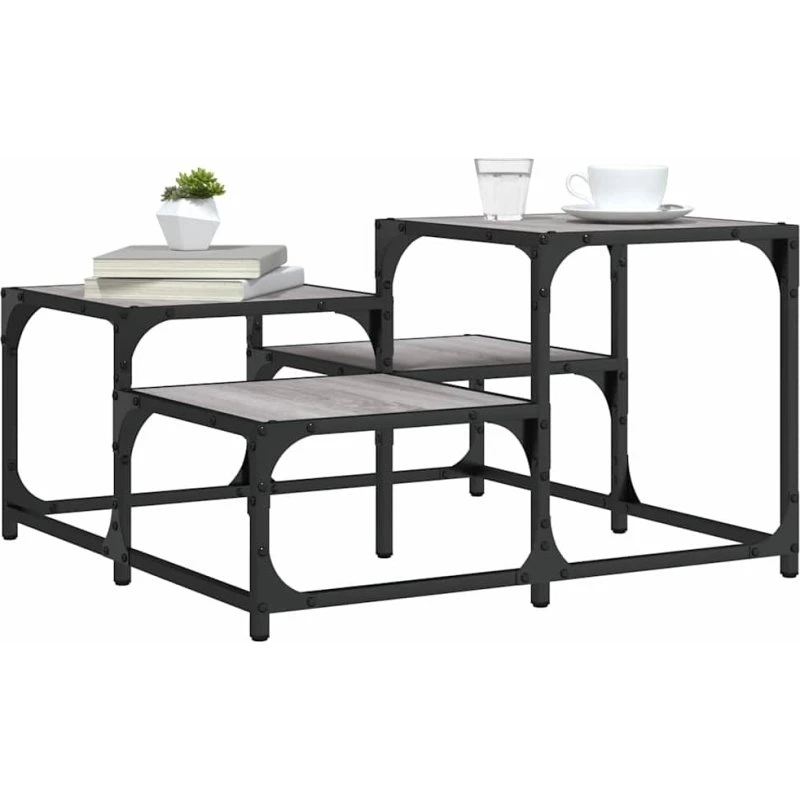 Sofabord 68x68x40 cm Sonoma-eg - Konstrueret træ