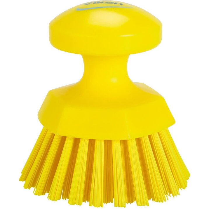 Vikan Skurebørste rund Ø110 mm stiv gul