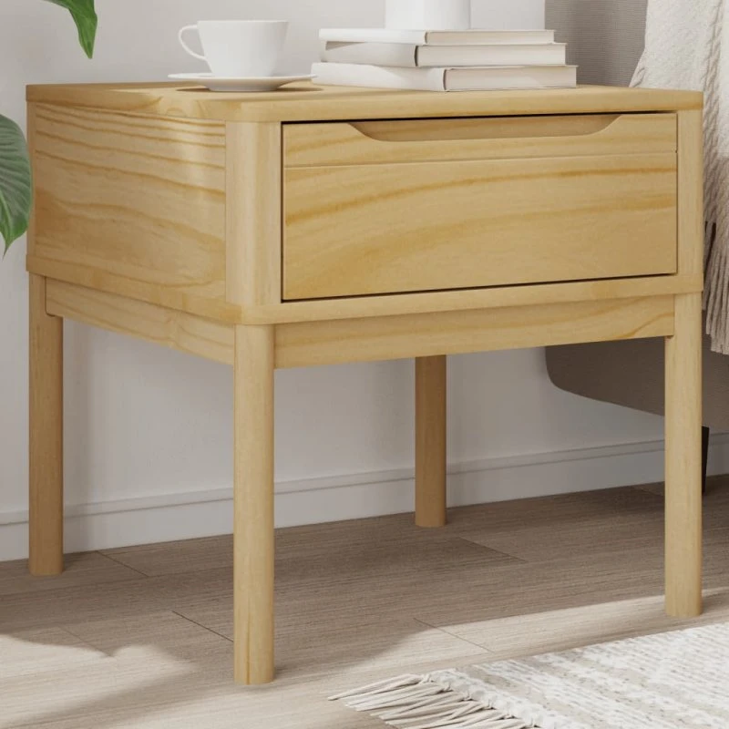 Lampebord FLORO i massivt fyrretræ 55×55×54 cm
