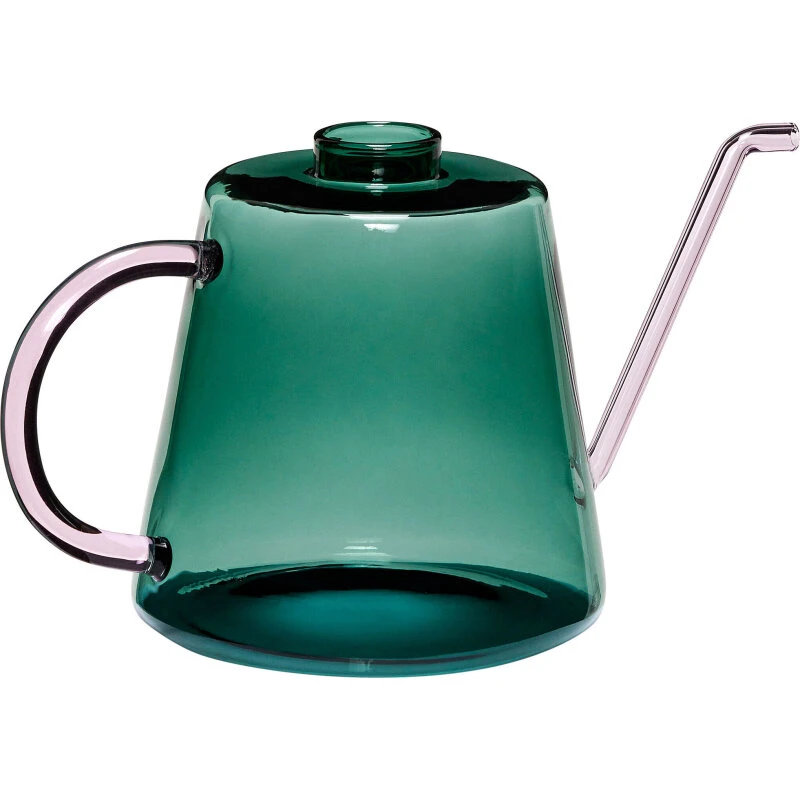 Hübsch Flora vandkande 1 L, mørkegrøn/lyserød