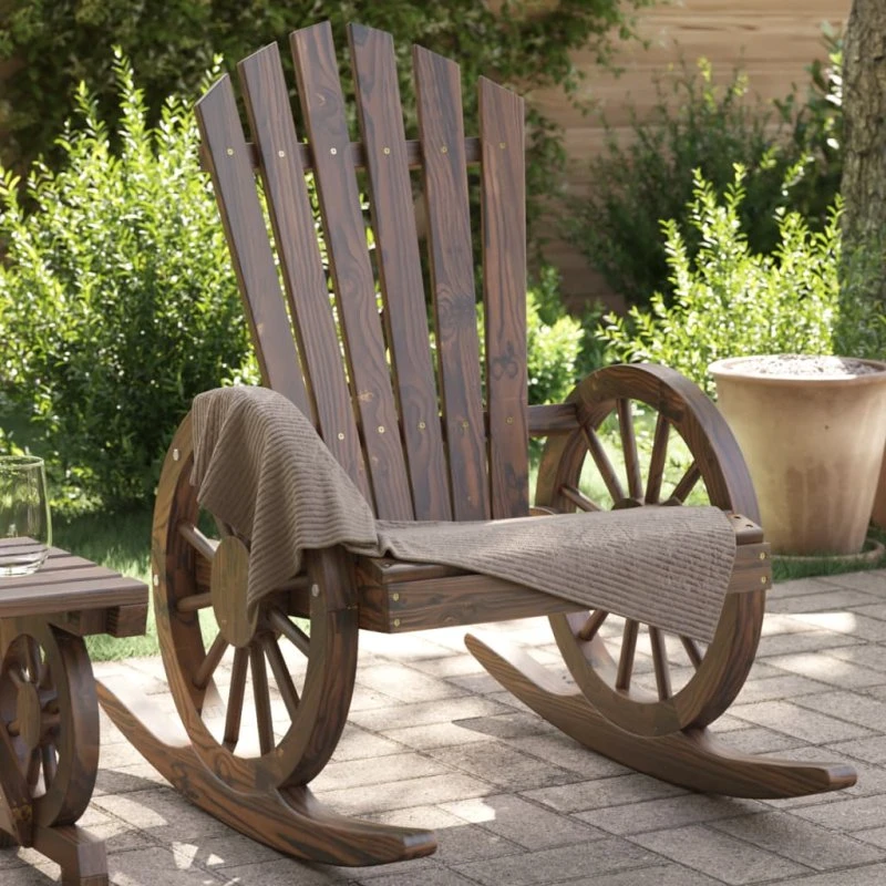 Adirondack gyngestole 2 stk. i massivt grantræ